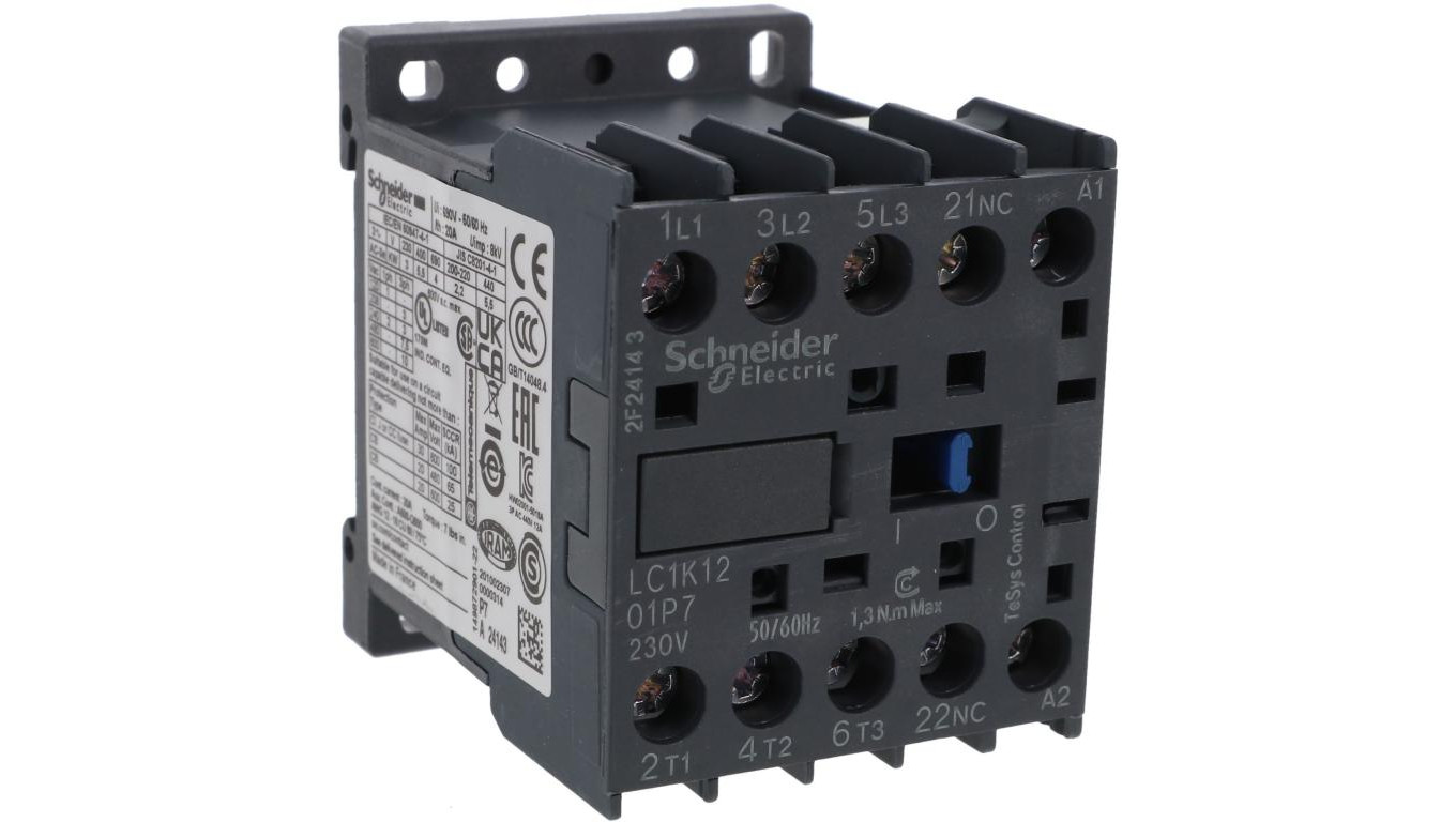 Stycznik mocy 12A 3P 230V AC 0Z 1R LC1K1201P7