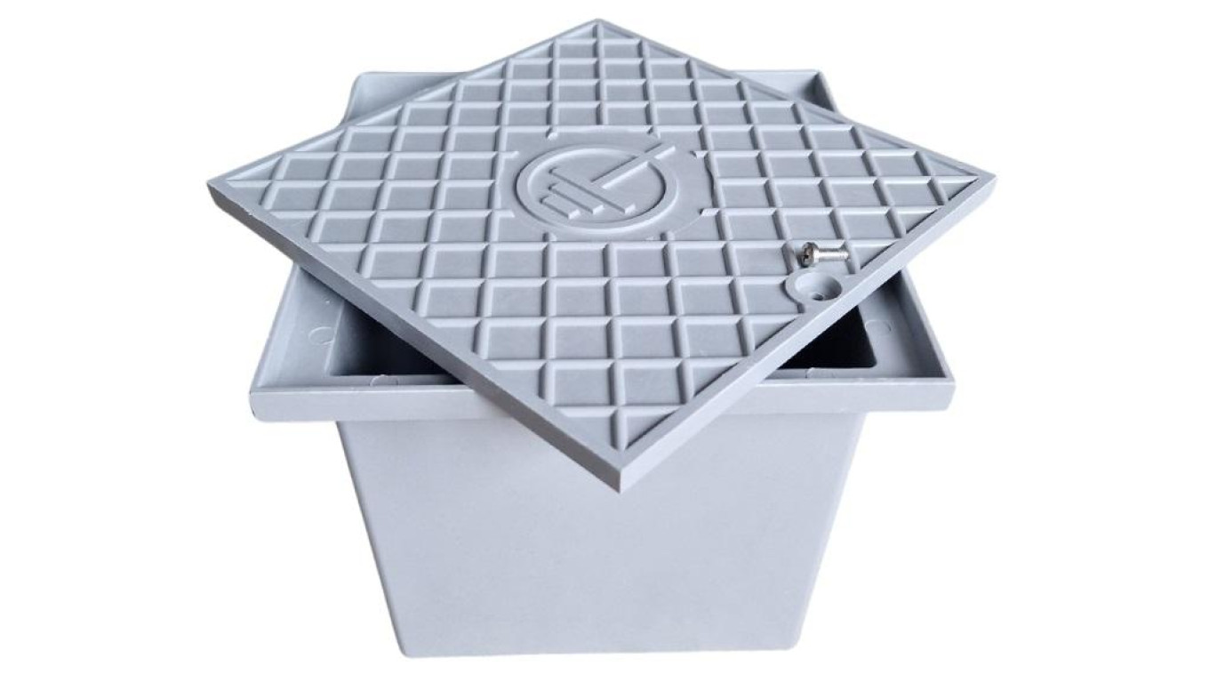Puszka do złącza odgromowego uziomowego IK10, 200x200x165mm z dnem