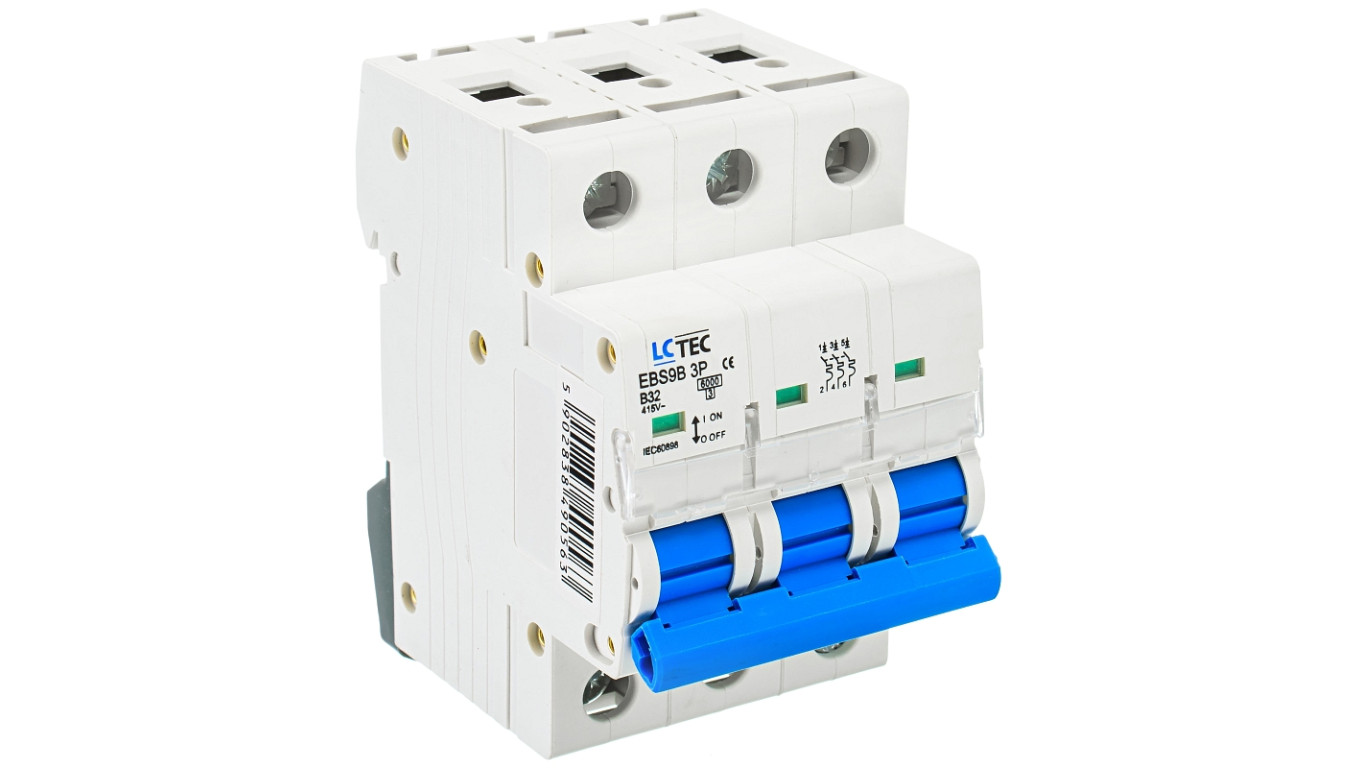 Wyłącznik nadprądowy 3P B 32A 6kA AC LC-Tec EBS9B-3B/32 LCTEC-EBS9B-3B/32