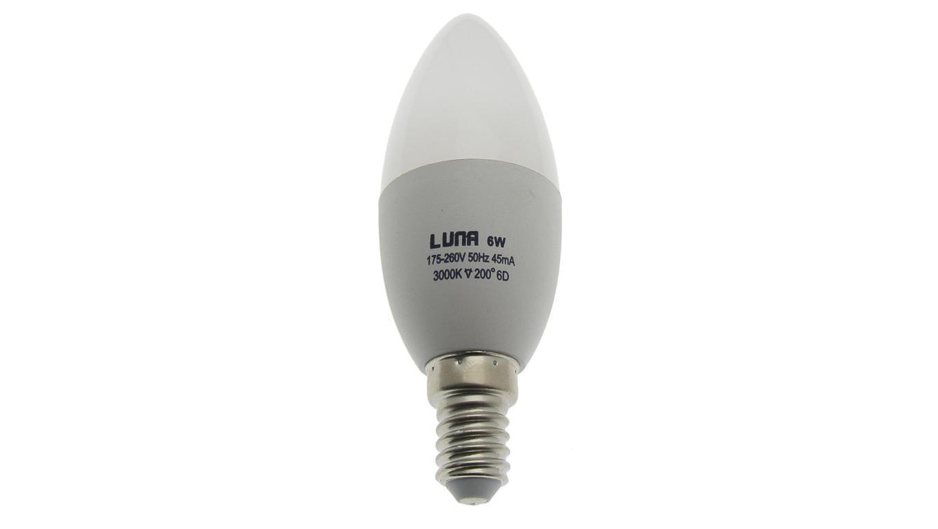 Lampa żarówka LED C37 świeczka 6W E14 230V