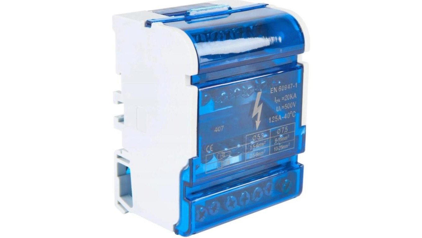 VCX Modułowy Blok Rozdzielczy 125A 20kA 500V 7 Otworów