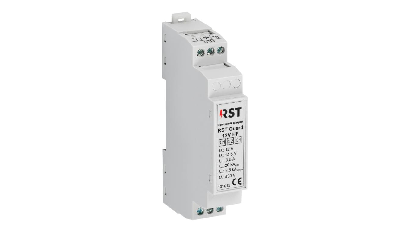 Ogranicznik przepięć do ochrony systemów sterowania i kontrolno-pomiarowych, RST Guard 12V HF /101 012/