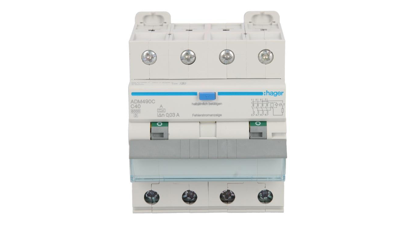 Wyłącznik różnicowo-nadprądowy RCBO 4P C40A 0,03A Typ A 6kA RCBO ADM490C