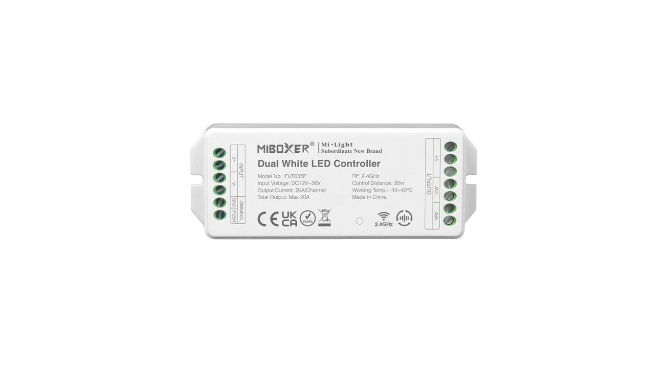 Kontroler led CCT strefowy 12A 240W 12V RF 2,4ghz MI-Light FUT035p dual white