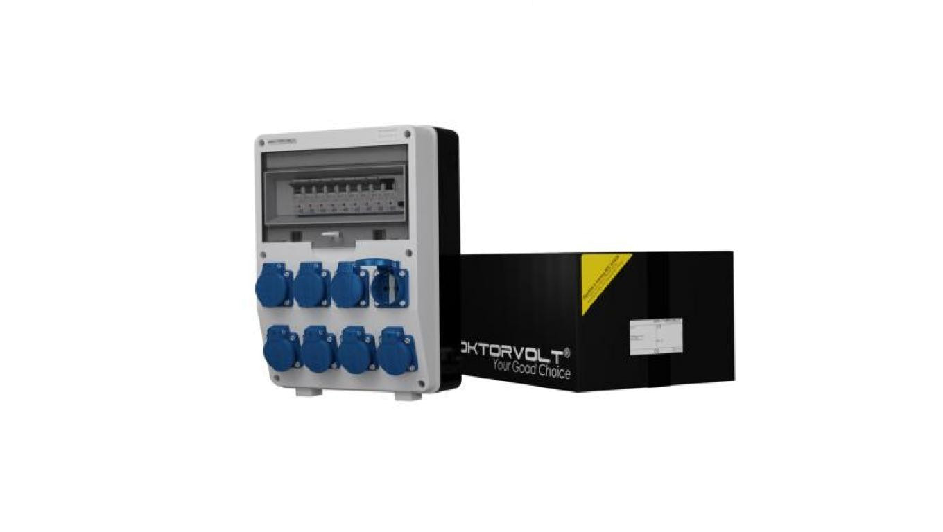 Rozdzielnica budowlana TD-S/FI 8x230V Schuko Doktorvolt 2824