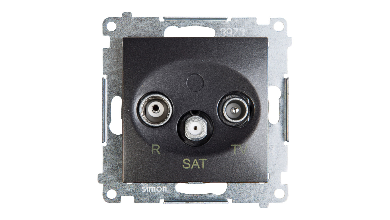 Simon 54 Gniazdo antenowe RD/TV/SAT końcowe antracyt DASK.01/48