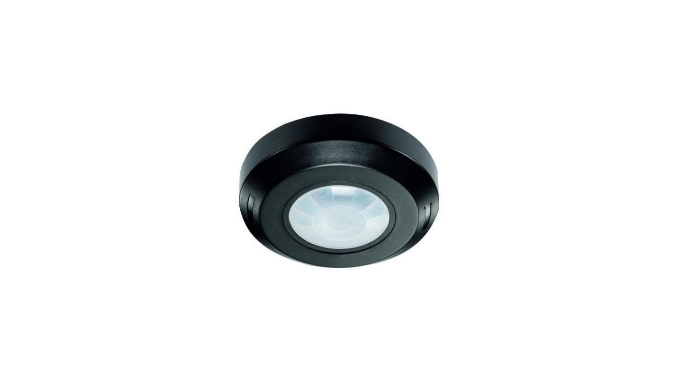 Czujnik ruchu PIR natynkowy IP20 360 st. 300W zasięg 6m czarny w całości CP-6C