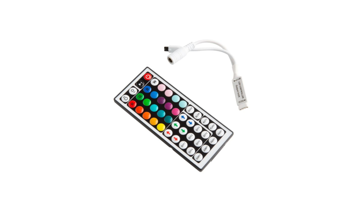 STEROWNIK LED RGB IR 44 PRZYCISKI 6A 72W EC79457