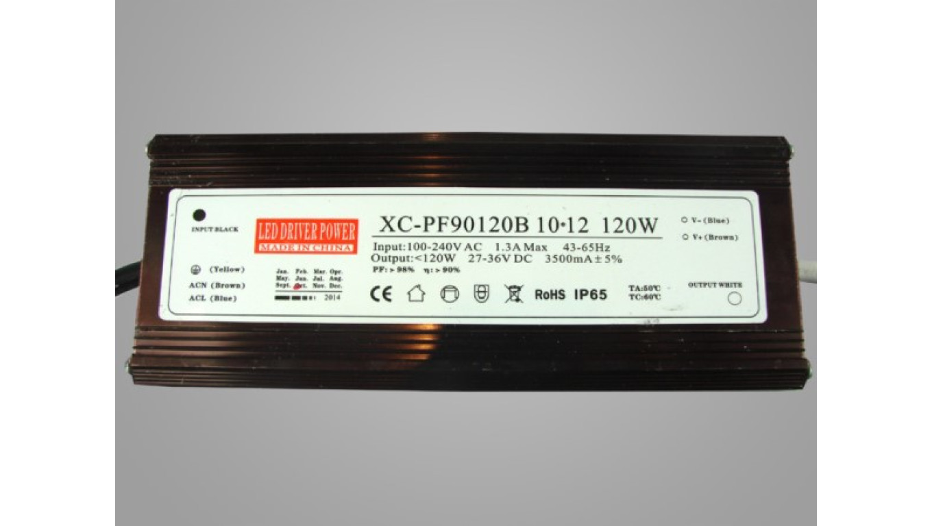 Zasilacz CC metal PF 3500mA 120W 27-36V IP65-