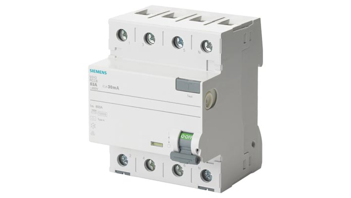 Wyłącznik różnicowoprądowy 4P 25A 30mA 400V 10KA typ F 5SV3342-3