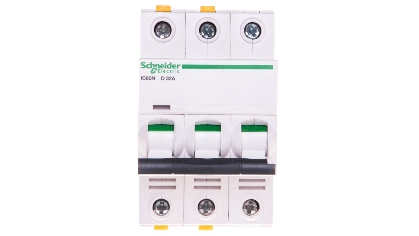 Wyłącznik nadprądowy 3P D 32A 6kA AC iC60N-D32-3 A9F05332