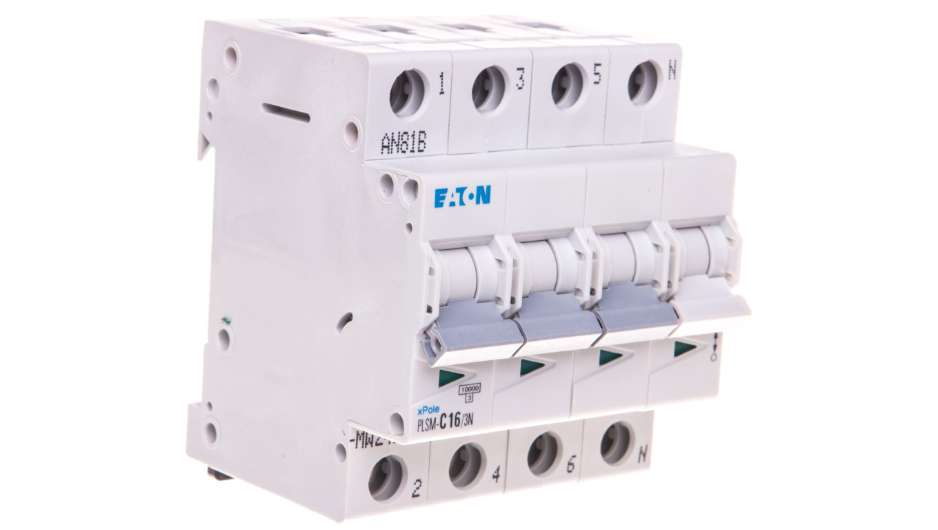 Wyłącznik nadprądowy 3P+N C 16A 10kA AC PLSM-C16/3N-MW 242543