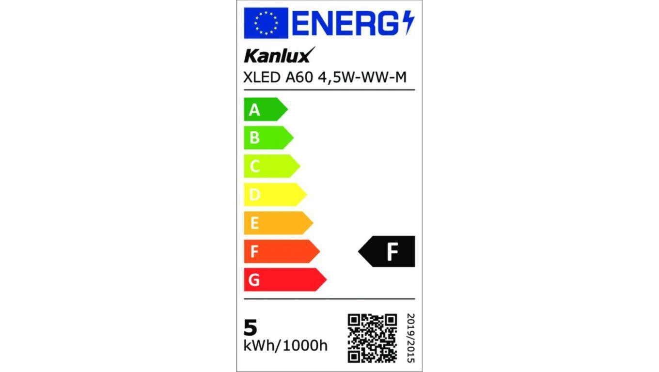 Żarówka LED E27 XLED A60 4,5W-WW-M 470lm 2700K barwa ciepła 29607