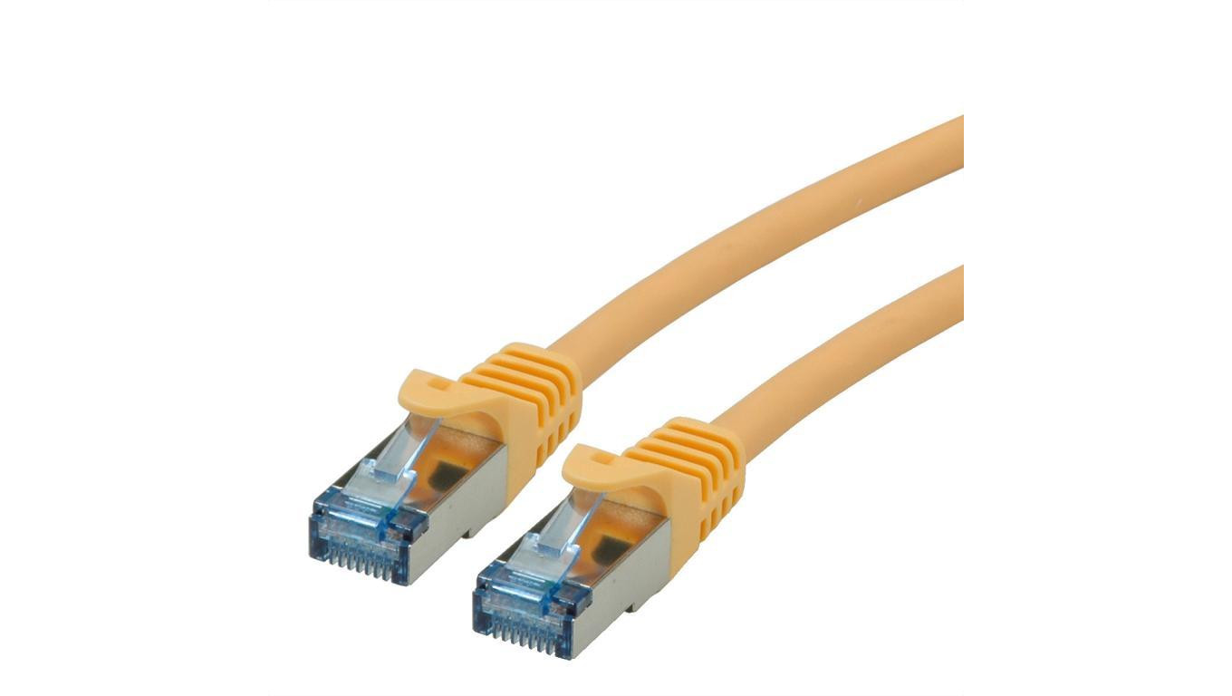 ROLINE Kabel krosowy Cat.6A S/FTP (PiMF), Component Level, LSOH, żółty, 0,3 m