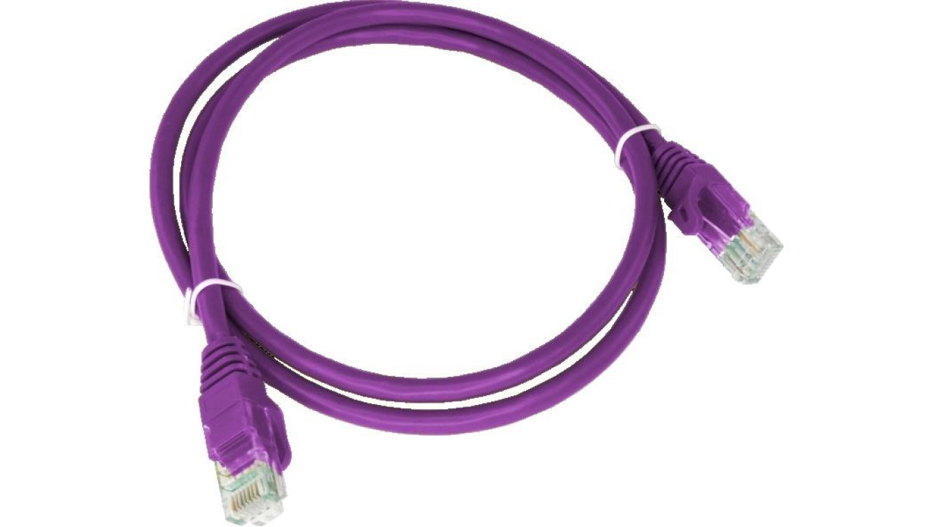 Patchcord U/UTP kat.6A kabel sieciowy LAN 2x RJ45 linka LSOH fioletowy 3m Alantec