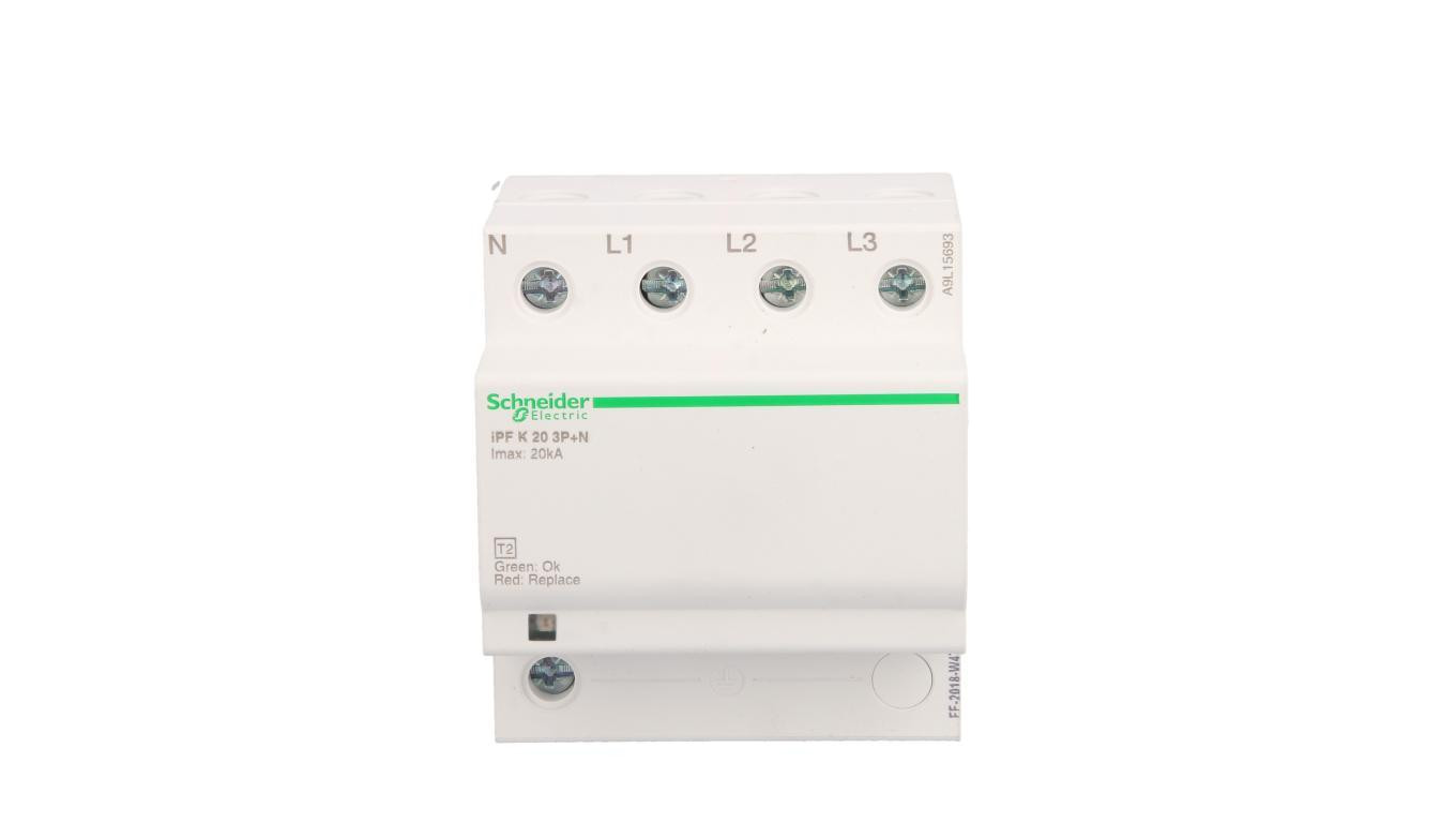 Ogranicznik przepięć Typ T2 3P+N/PE 20kA 1,5kV iPF20 A9L15693