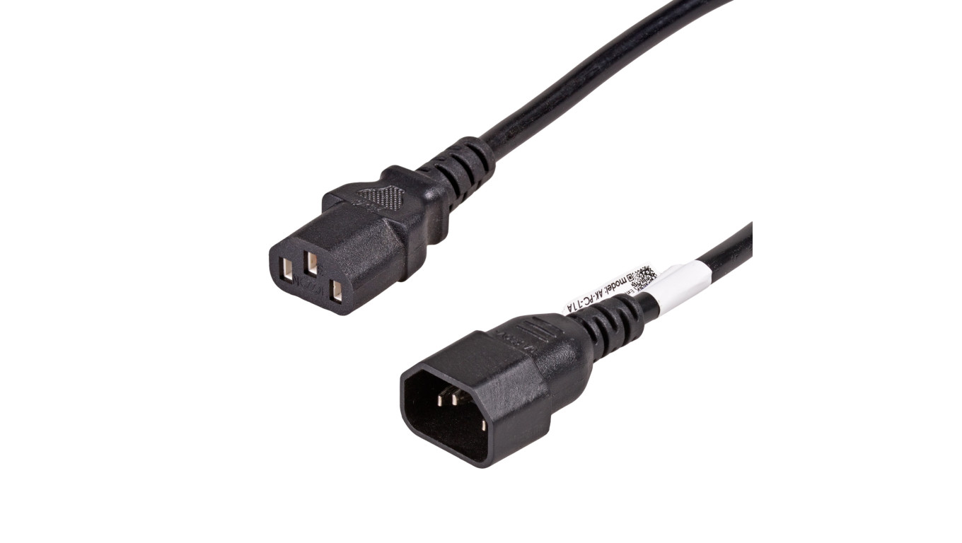 Kabel zasilający przedłużacz Akyga AK-PC-11A CCA 3x0.5mm² IEC C13 / IEC C14 5 m
