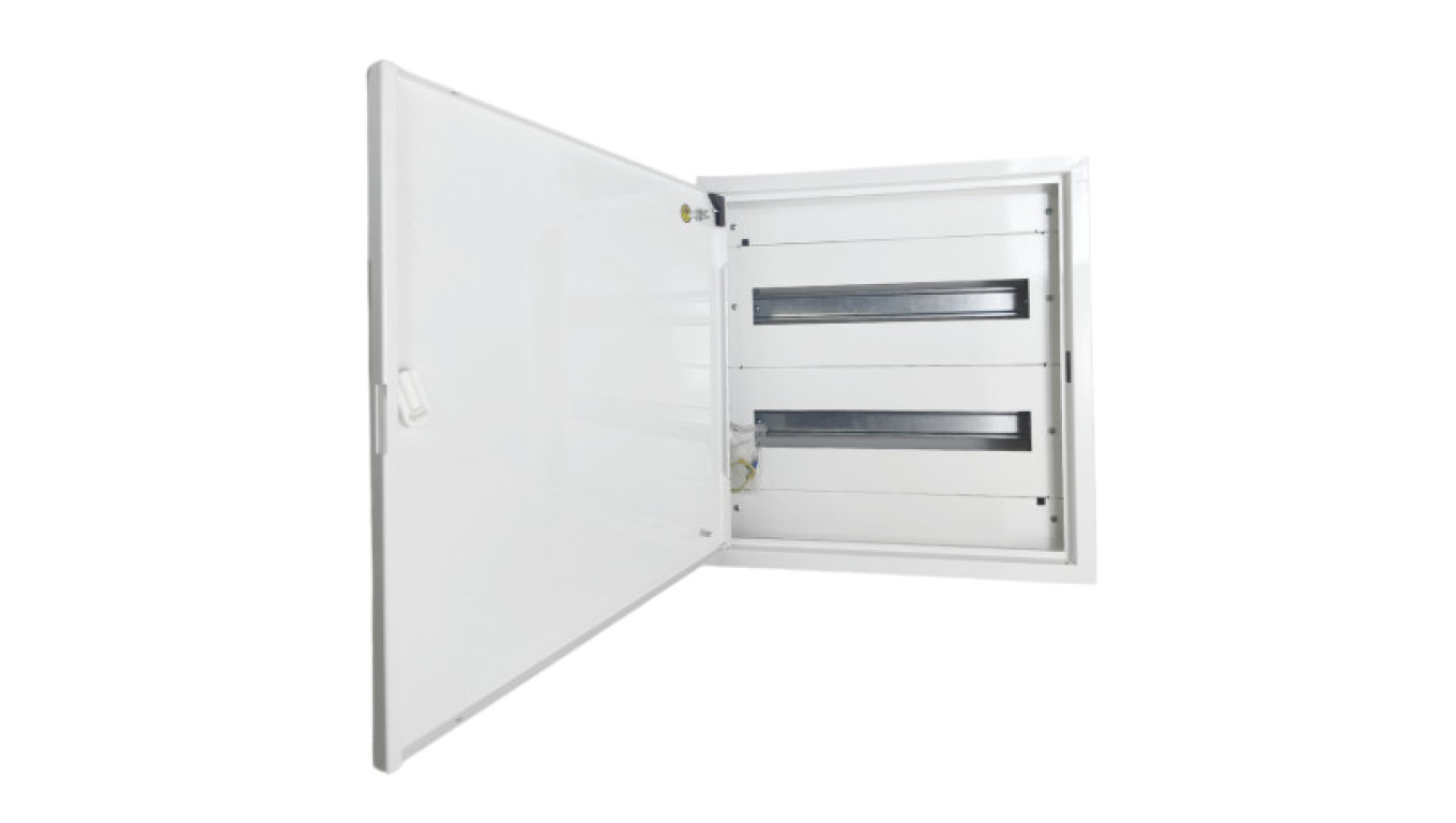Rozdzielnica natynkowa metalowa 36 modułowa 2x18 436x455x130 RAL9003 P30 MN36/2/18