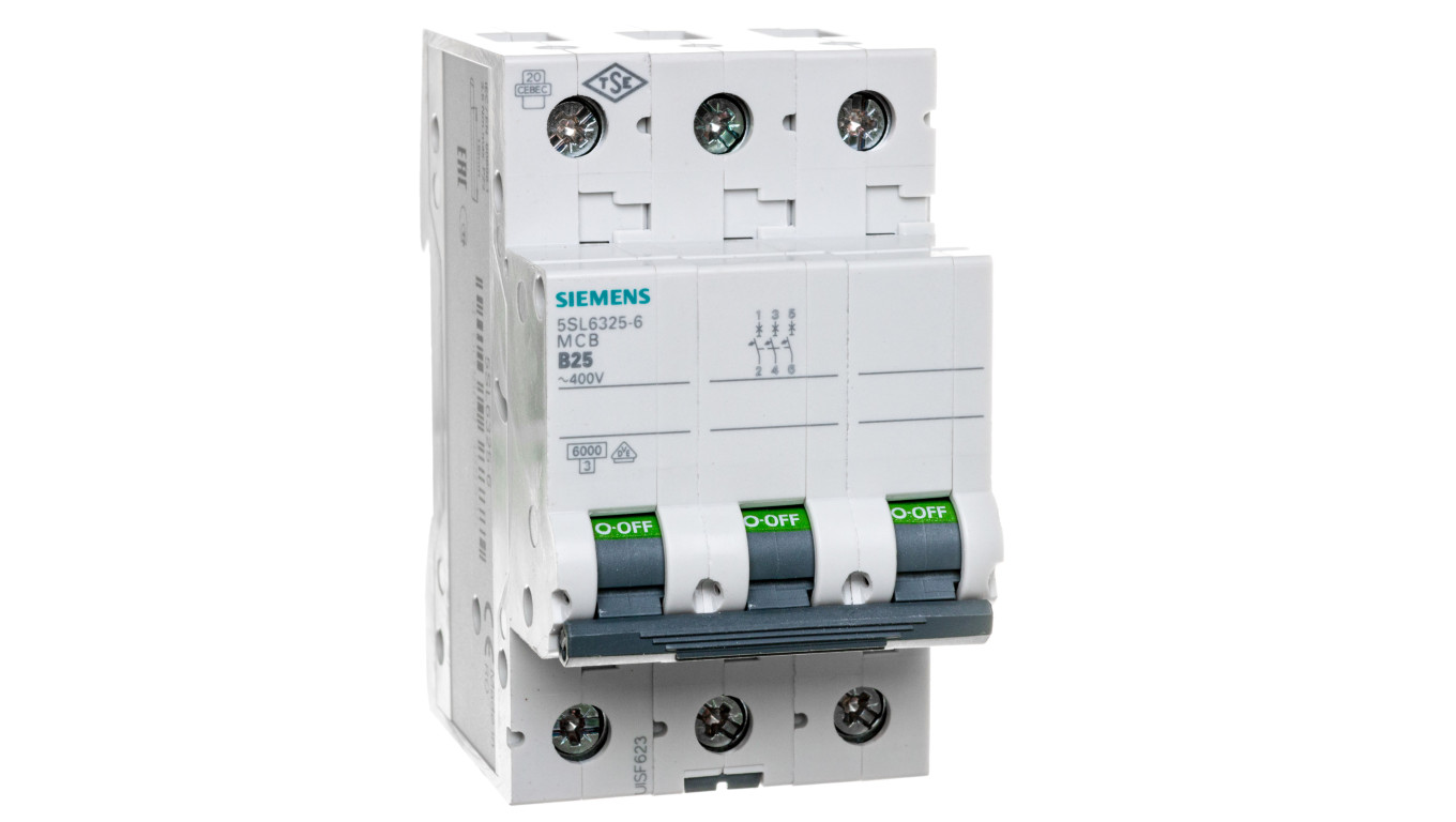 Wyłącznik nadprądowy 3P B 25A 6kA AC 5SL6325-6