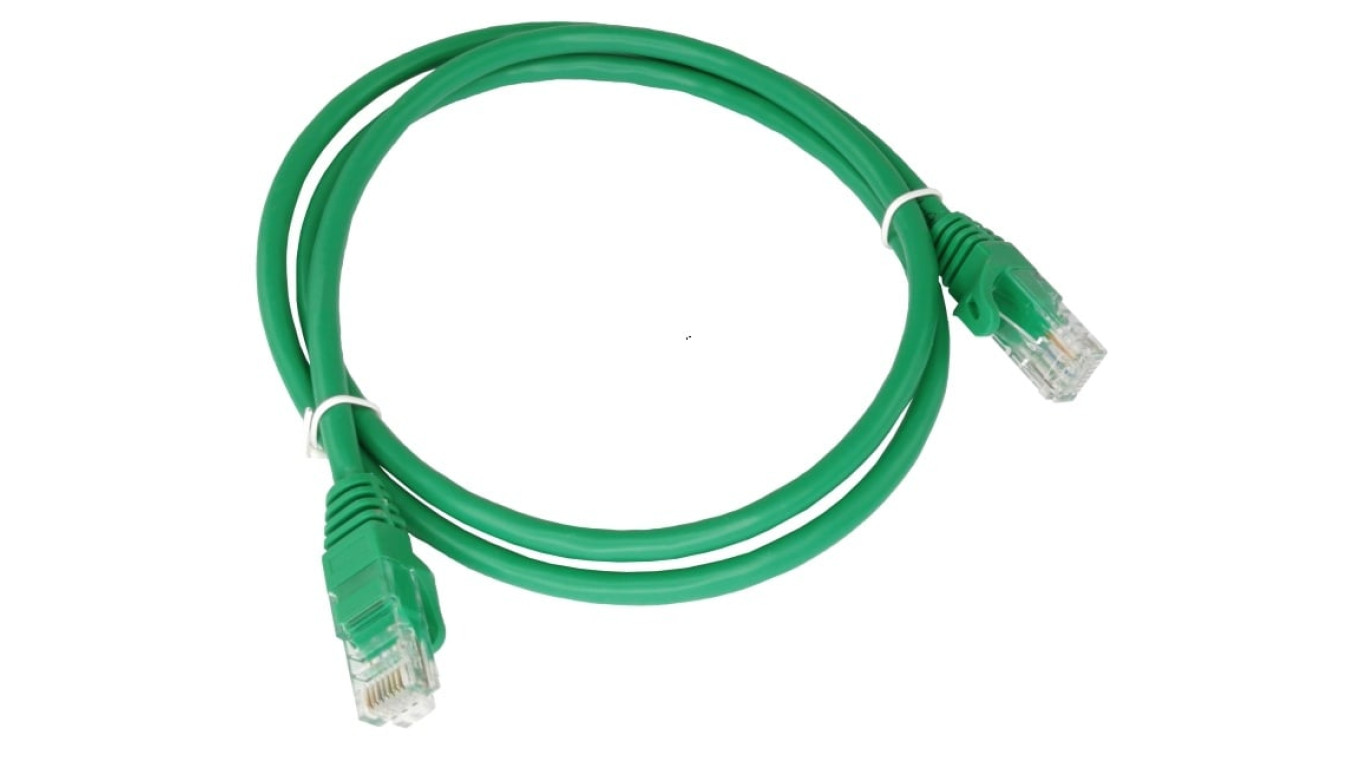 Patchcord UTP kat.6 kabel sieciowy LAN 2x RJ45 linka zielony 1m Alantec