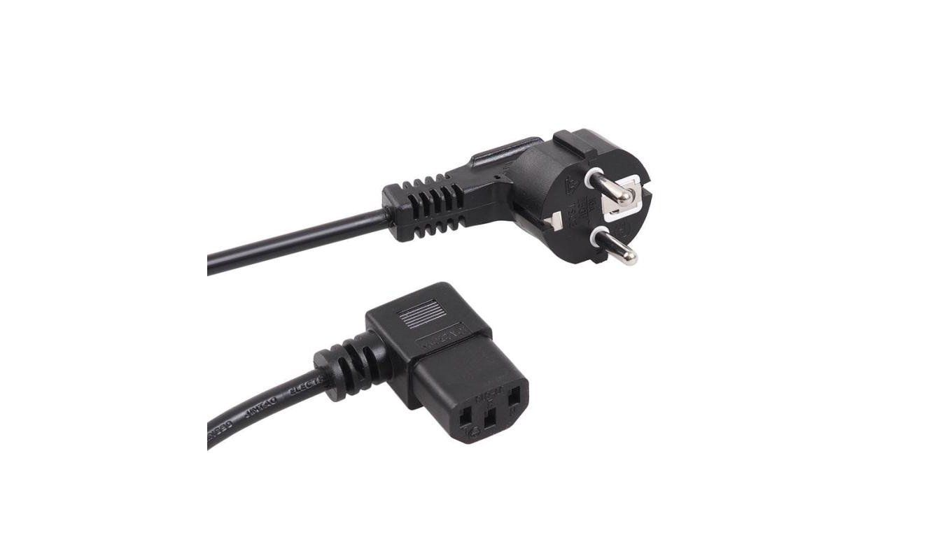 Kabel zasilający kątowy 3 pin 5M wtyk EU Maclean MCTV-804 MCTV-804