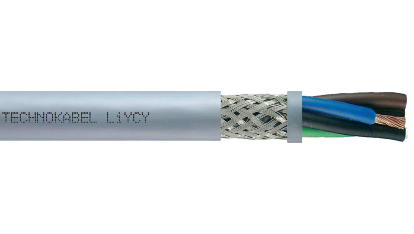 Przewód sterowniczy w ekranie LIYCY 300/300V 2x0,34 szary linka Technokabel /200m/