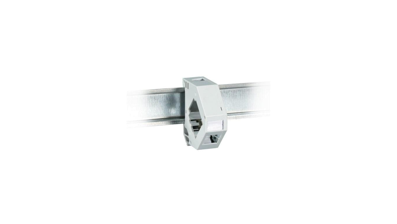 Uchwyt adapter na szynę DIN na moduł Keystone, 1 port