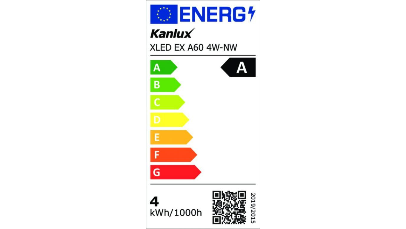 Żarówka LED E27 XLED EX A60 4W-NW 840lm 4000K barwa neutralna 5 lat Gwar. 36244