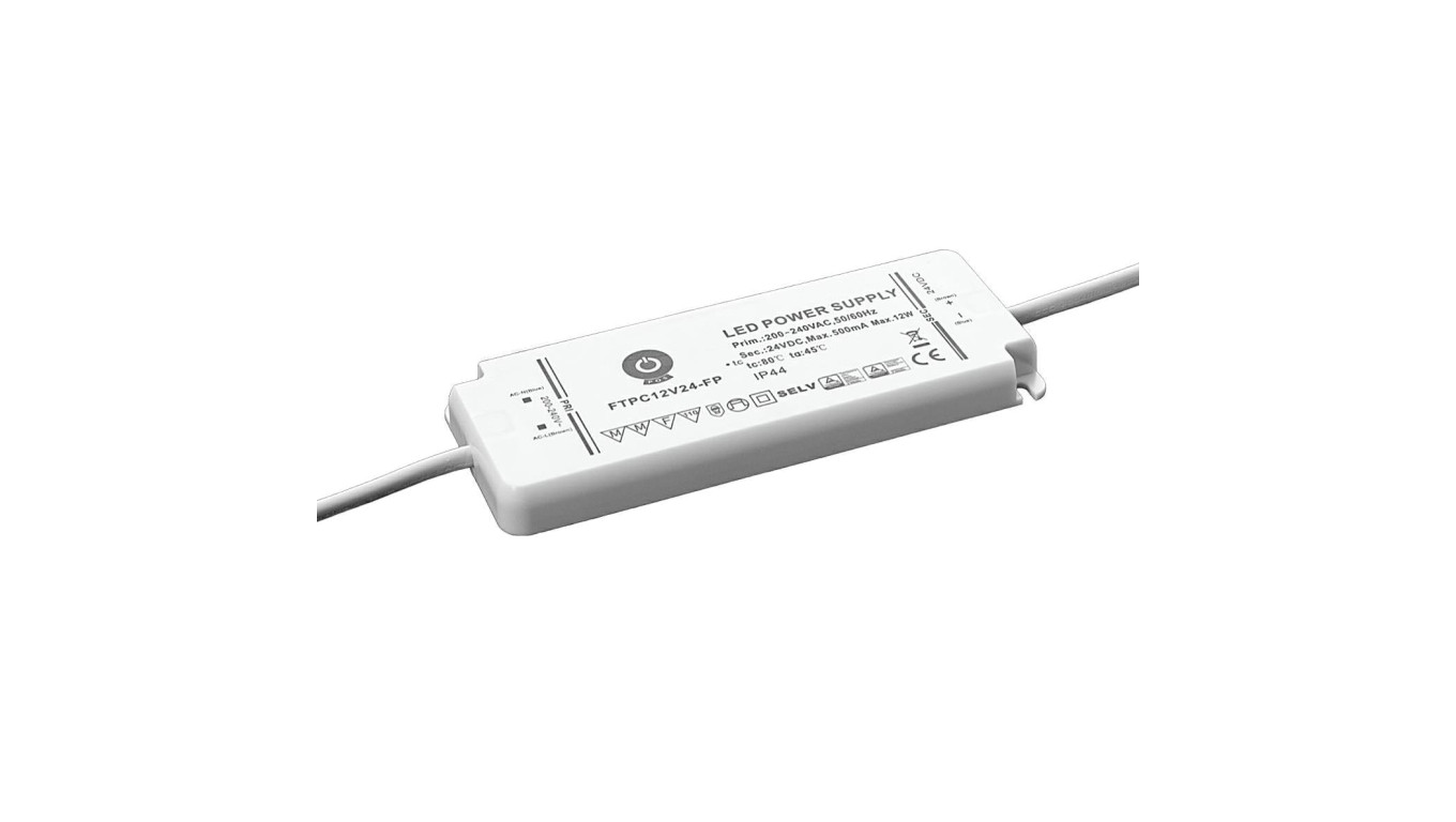 Zasilacz FTPC 12W meblowy 12VDC ip44 ftpc12v12-fp