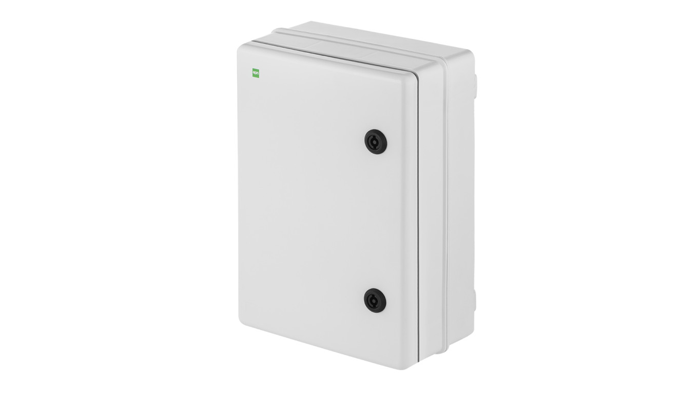 INDUSTRIAL Szafka rozdzielcza hermetyczna SR1 z płytą montażową 252x352x142mm 400V IP65 szara RAL7035 2753-00