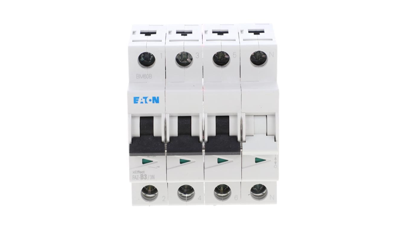 Wyłącznik nadprądowy 3P+N B 3A 15kA AC FAZ-B3/3N 278939