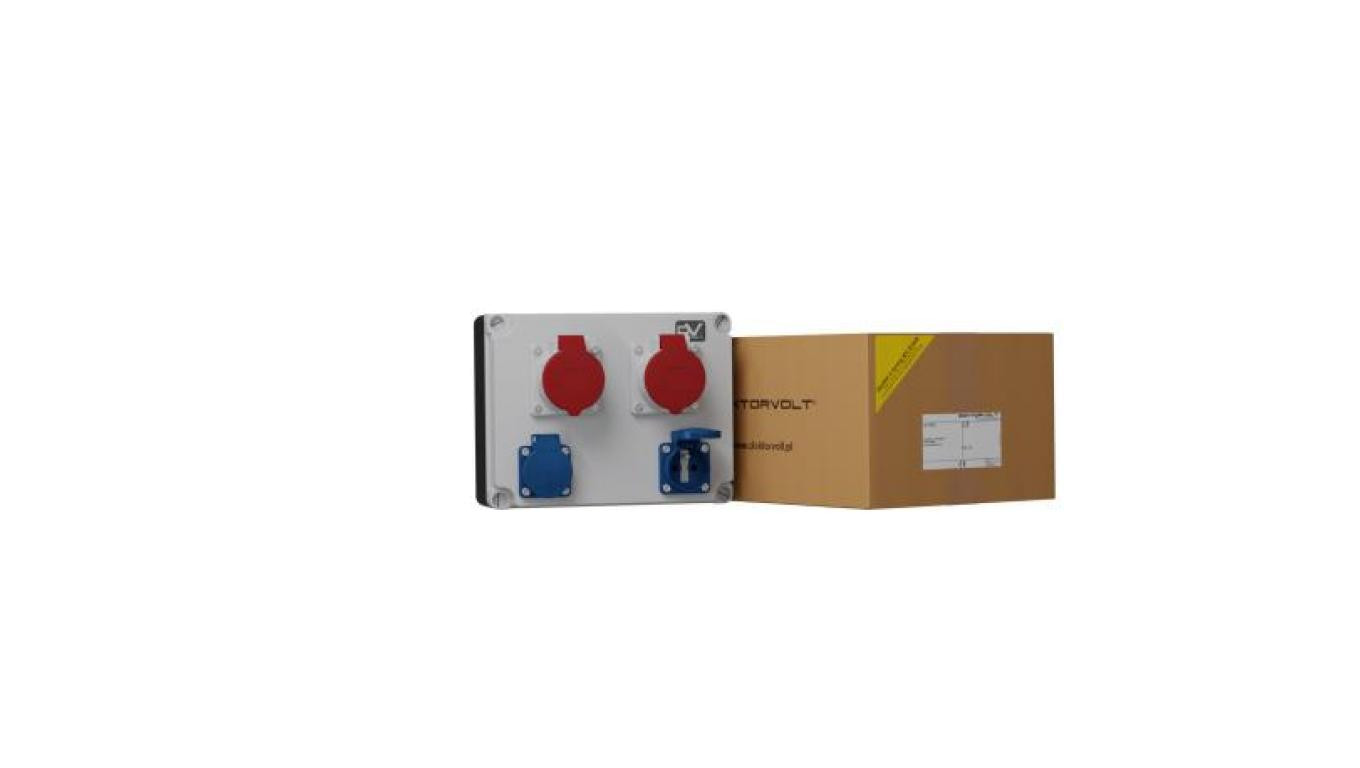 Rozdzielnica budowlana FRED 2x16A 2x230V gniazda Mennekes Doktorvolt 2336