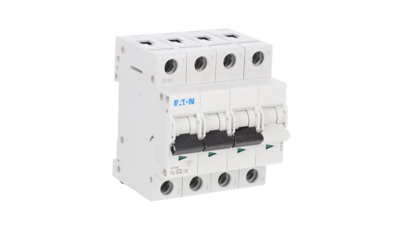 Wyłącznik nadprądowy 3P+N C 2A 6kA AC PL6-C2/3N 106905