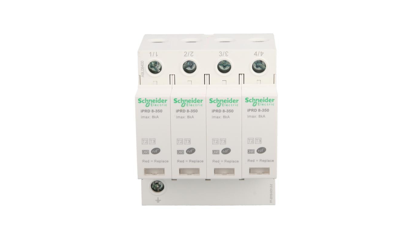 Ogranicznik przepięć Typ T2 4P 8kA 1,1kV 350V iPRD-8-8kA-350V-4P A9L08400