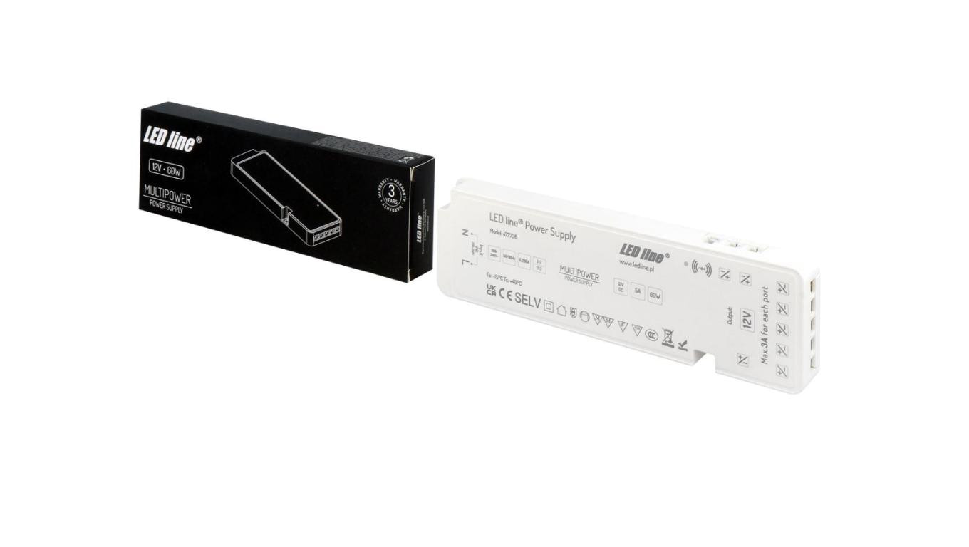 Zasilacz LED line Multipower 100-12 8,3A 100W 12V IP20 meblowy 3 lata gwar.