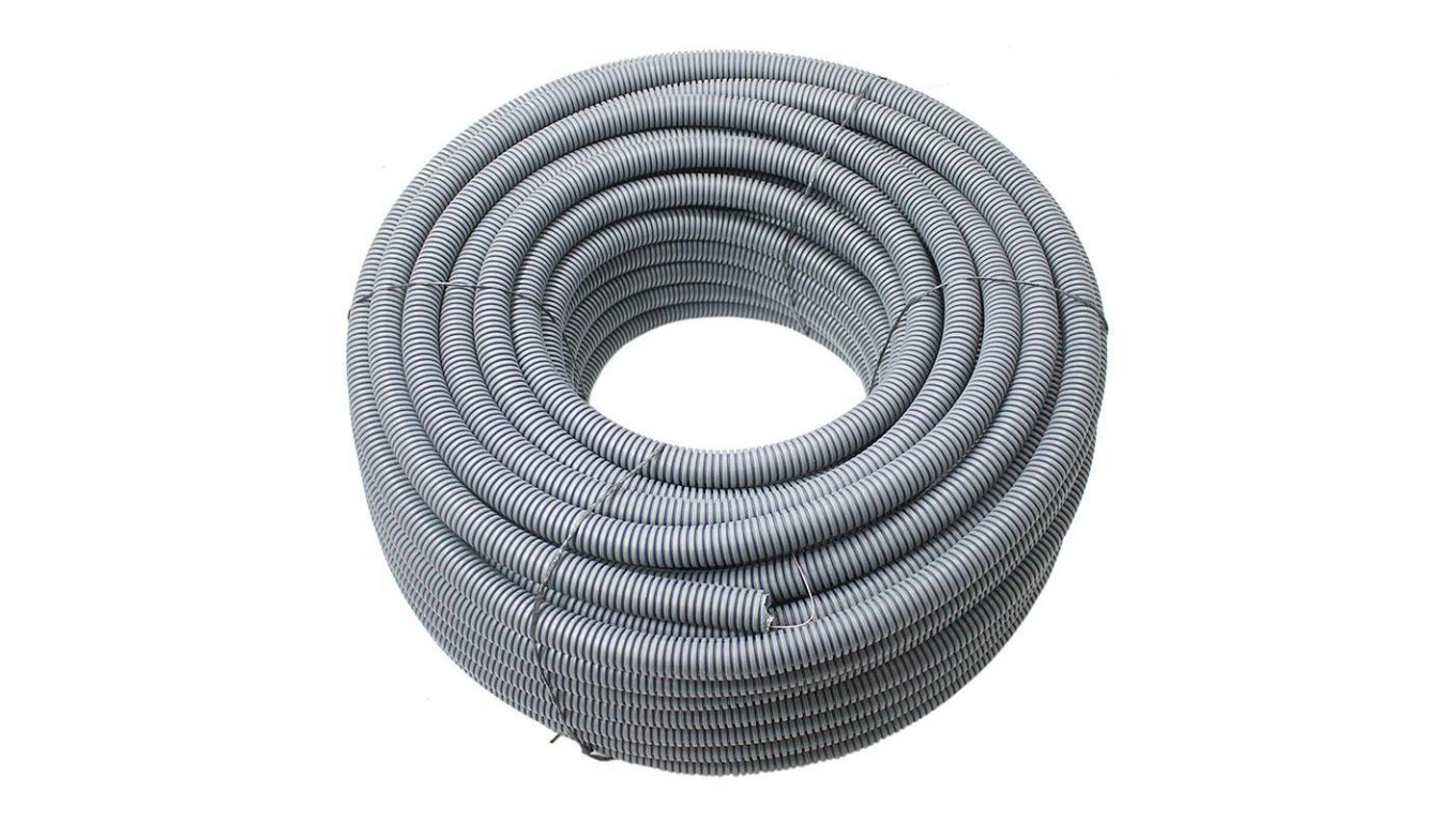 Elektroplast Stróża Rura karbowana 20mm z pilotem szary PVC PIL/50 M/320N 20/16 peszel 50mb (ROLKA) 05.22