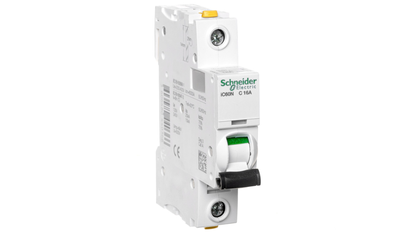 Wyłącznik nadprądowy 1P C 16A 6kA AC iC60N-C16 A9F04116