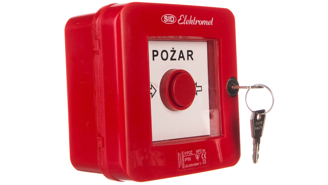 Ręczny ostrzegacz z zamkiem 2Z 2R 12A IP55 WPZ-4s 921462