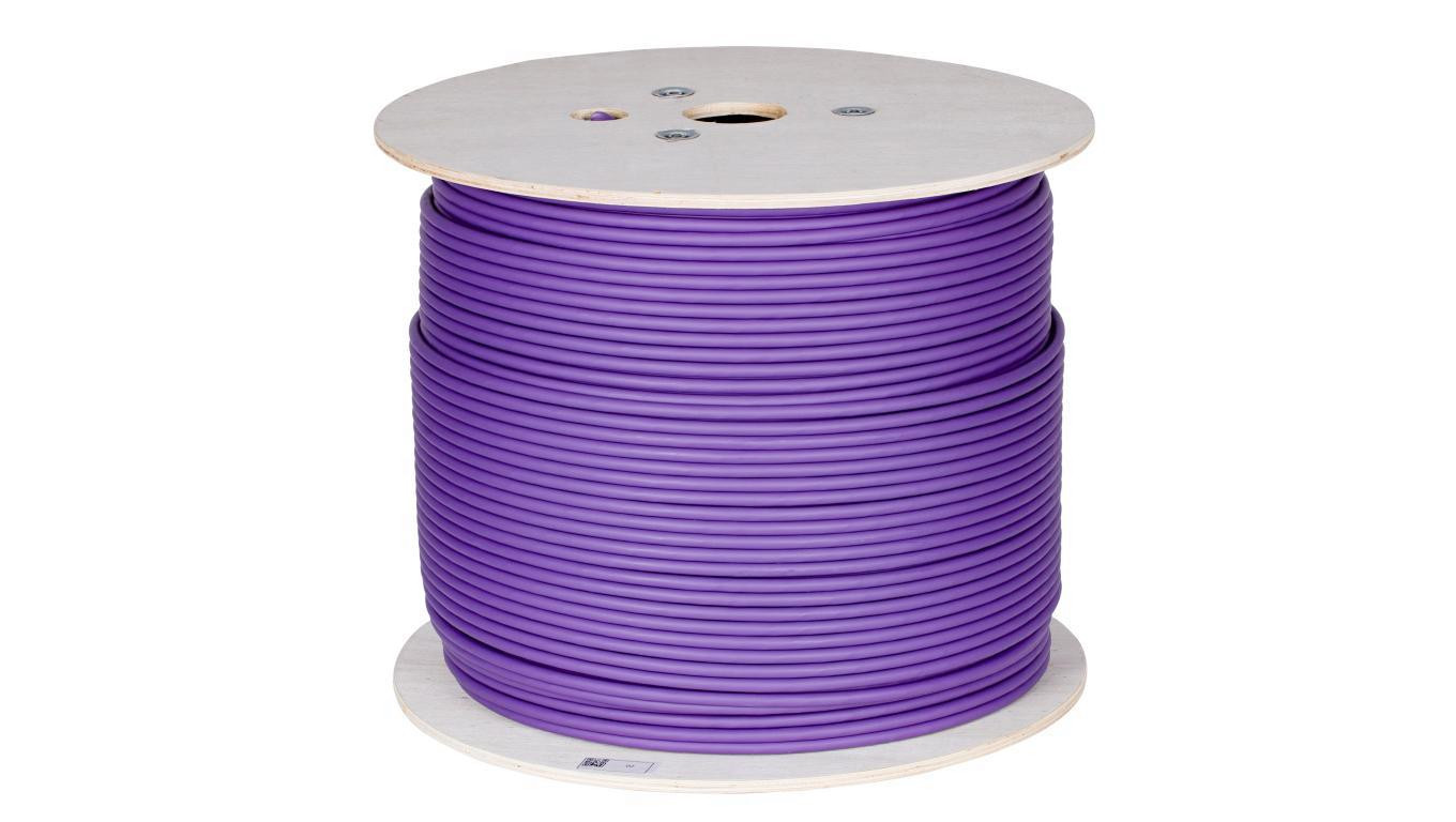 Kabel teleinformatyczny F/FTP kat.6A wewnętrzny Dca LSZH fioletowy NEKU /500m/