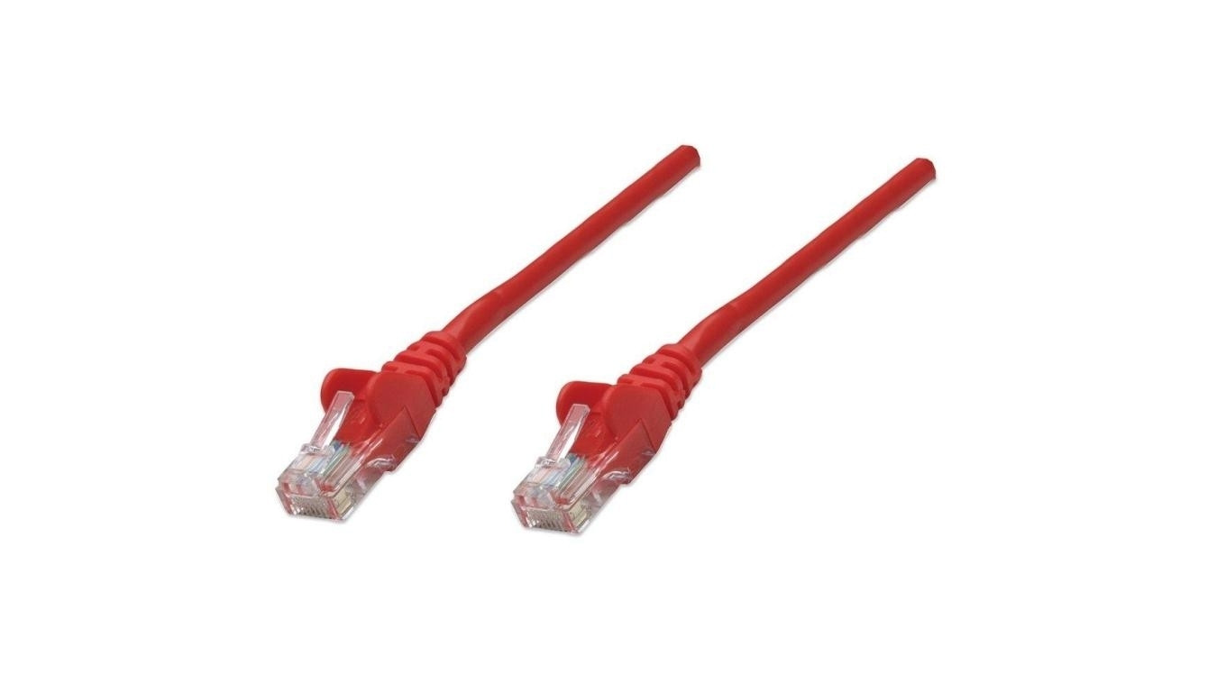 Patch Cord Cat6 UTP 5,0M Czerwony 100 Miedź 343367