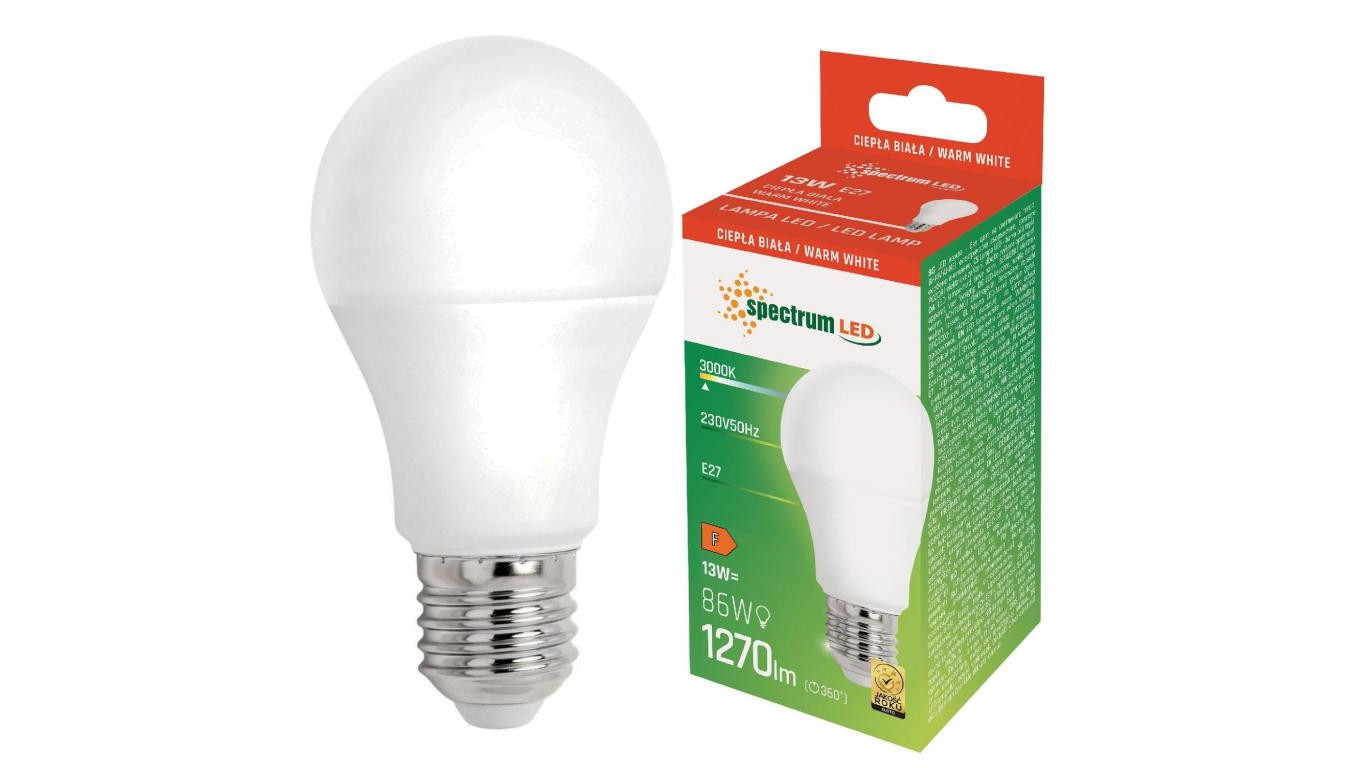 Żarówka LED E27 230V 13W GLS Eco 1200lm ciepła