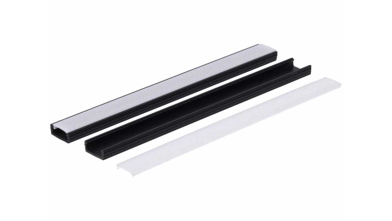 Profil led PCV Line Slim 16x7 2m czarny ML