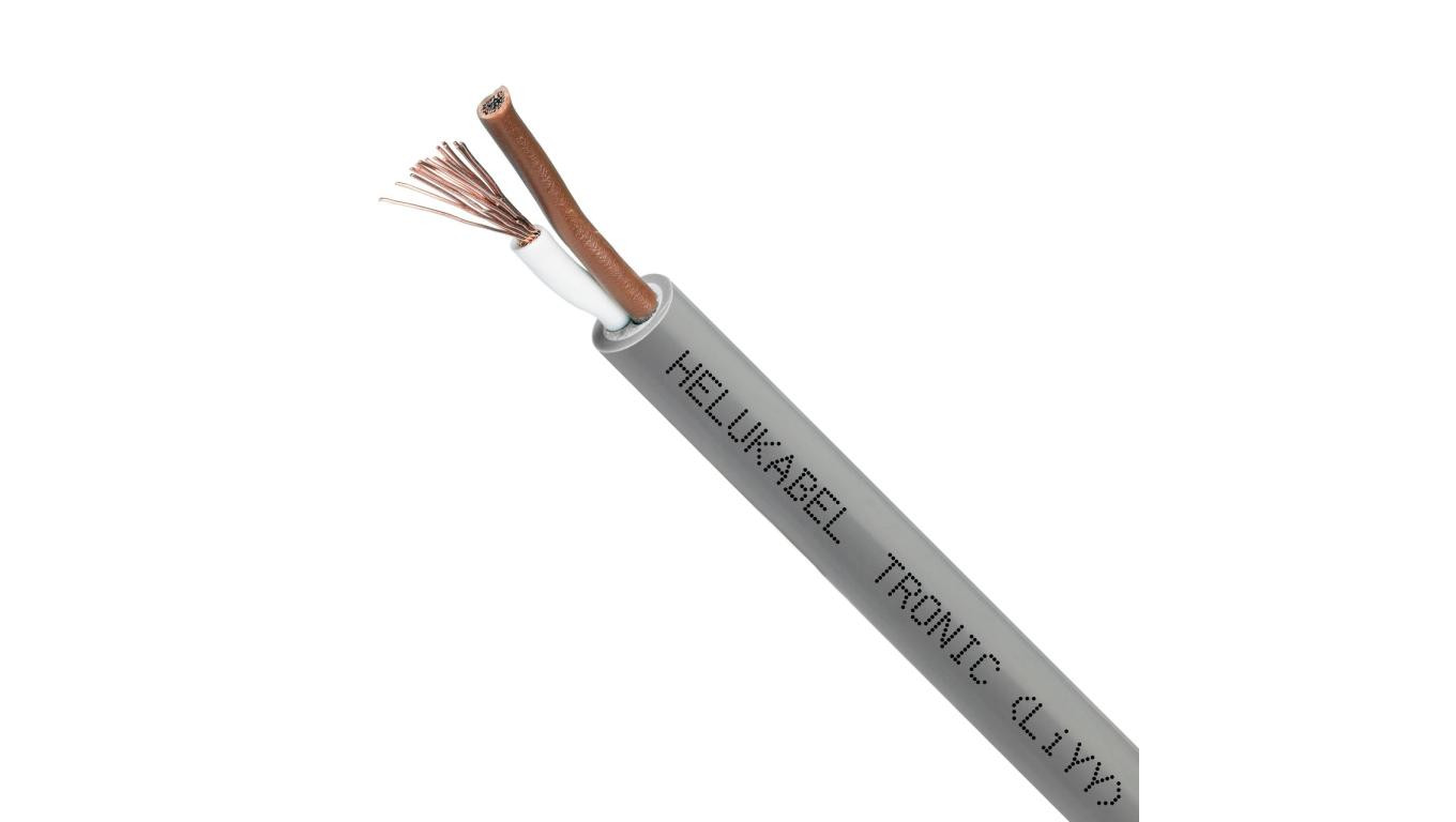 Przewód sterowniczy TRONIC LIYY 300/500V 2x0,5 szary linka Helukabel /100m/