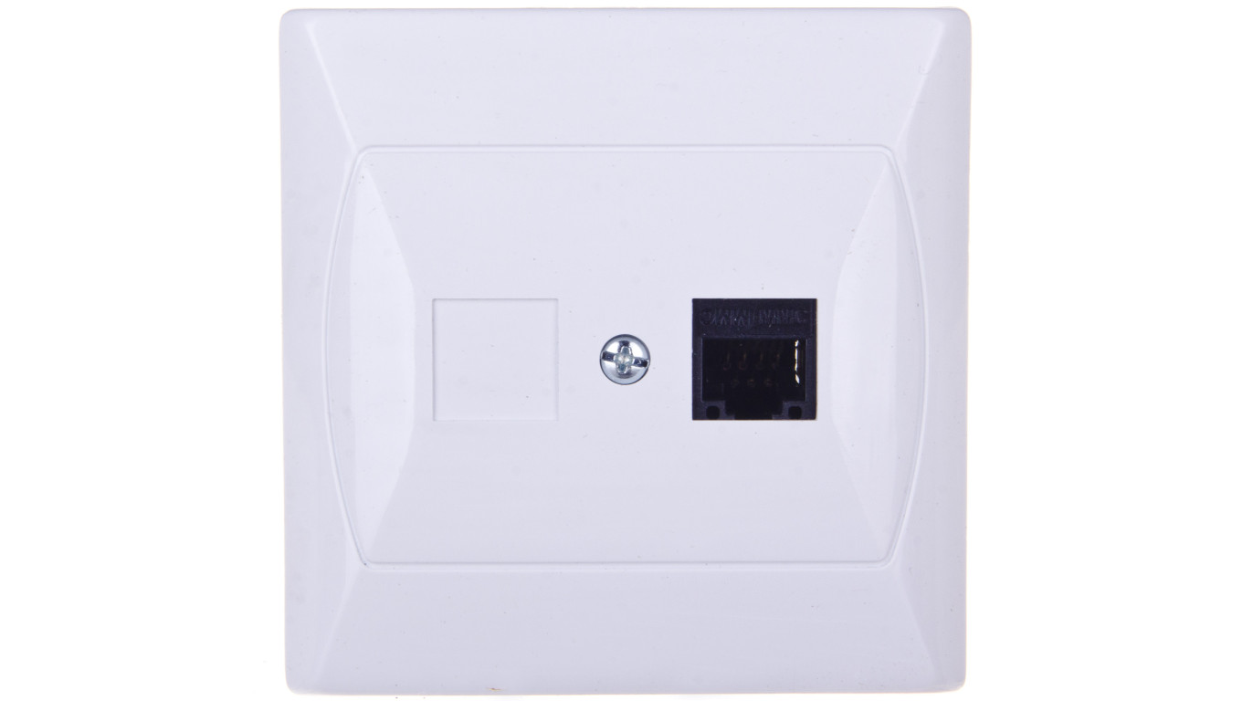 AKCENT Gniazdo komputerowe pojedyncze RJ45 kat.5e MMC białe GPK-1A/K/00