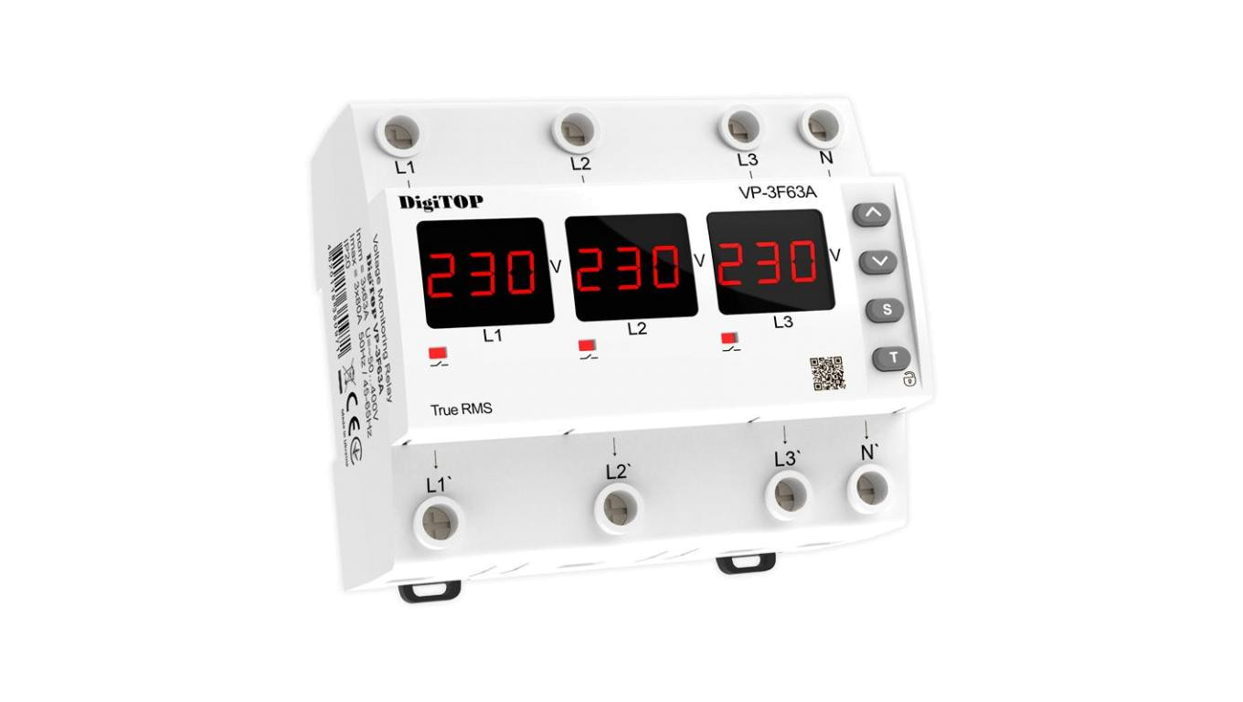 Przekaźnik napięciowy trójfazowy DigiTOP VP-3F63A
