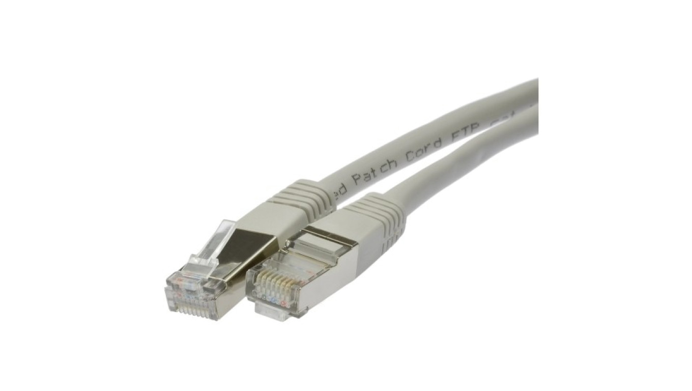 Patchcord FTP kat.6 kabel sieciowy LAN 2x RJ45 linka szary 0,5m