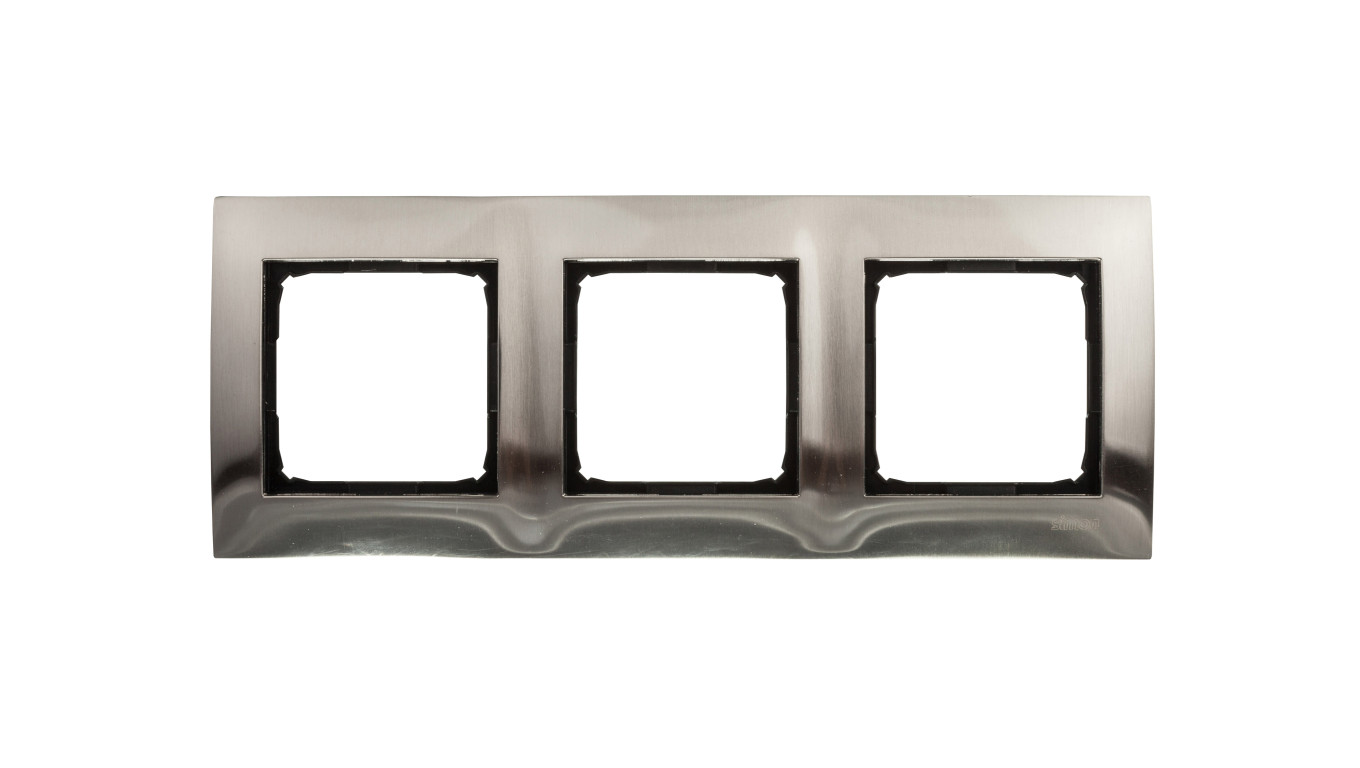 Simon 54 Premium Ramka potrójna metalowa inox DR3/61