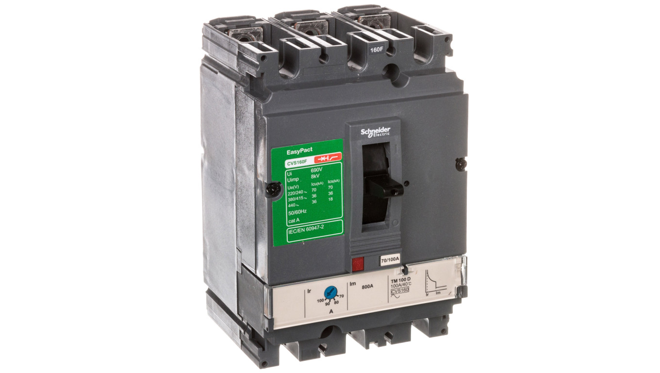 Wyłącznik mocy 100A 3P 36kA EasyPact Compact CVS CVS160 TM100D LV516331