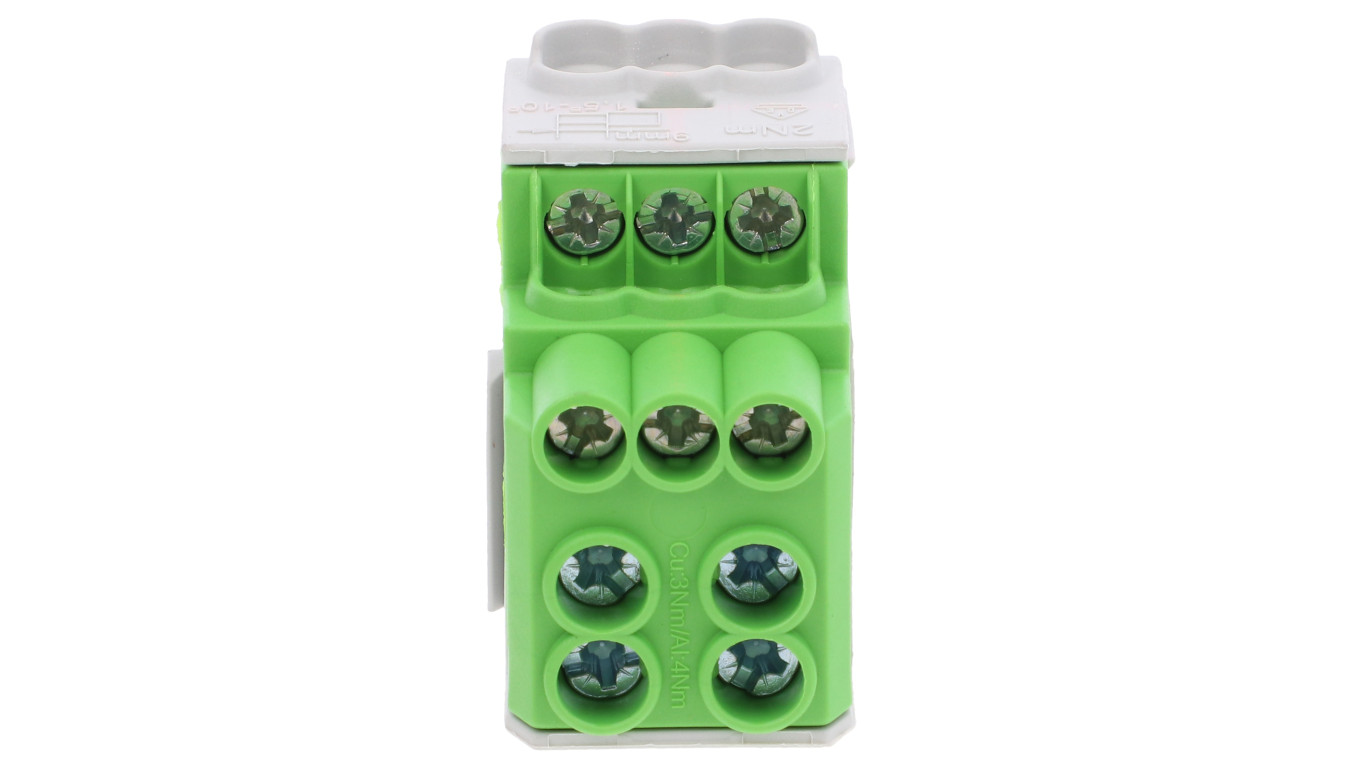 Blok rozdzielczy - dystrybucyjny Al/Cu SDB 100 (80010) SIMBLOCK zielony 81601005