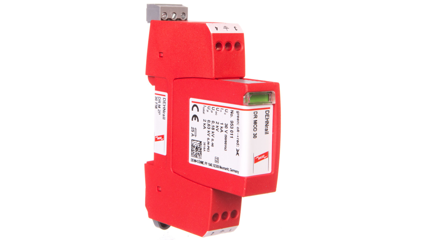 Ogranicznik przepieć Typ T3 2P 2kA 0,63kV DEHNrail M 2P 30 FM 953206